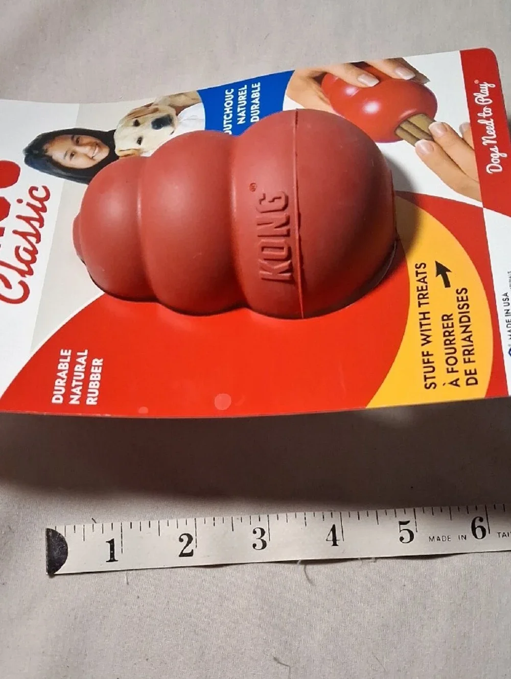 Kong Classic Durable Red Chew Toy For Dogs Large Average Chewer